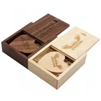 Pendrive Drewniany 16 Gb Serce USB 3.0 z Grawerem